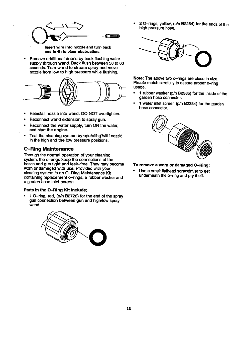 Ring maintenance | Craftsman 580.768040 User Manual | Page 12 / 28