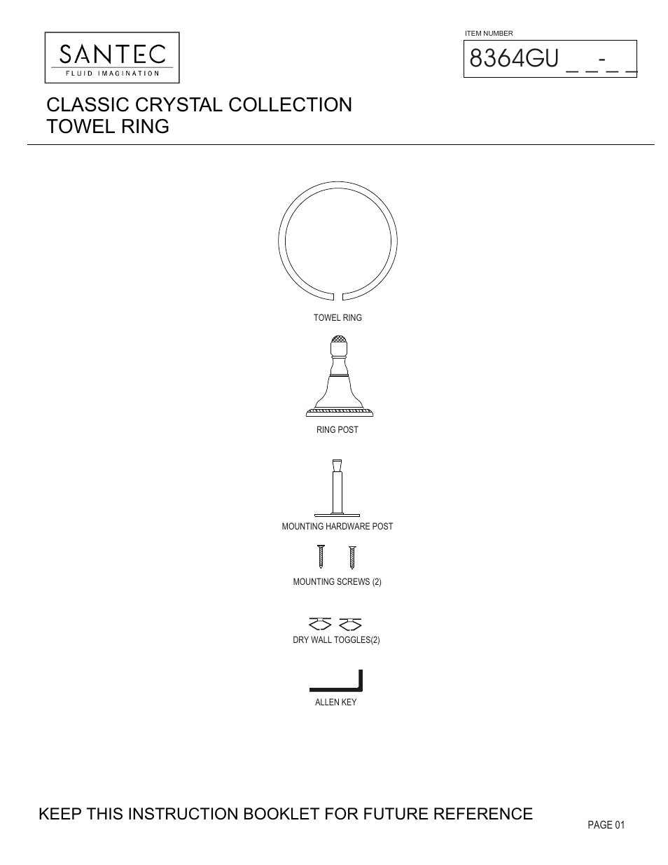 Santec 8364GU User Manual | 3 pages