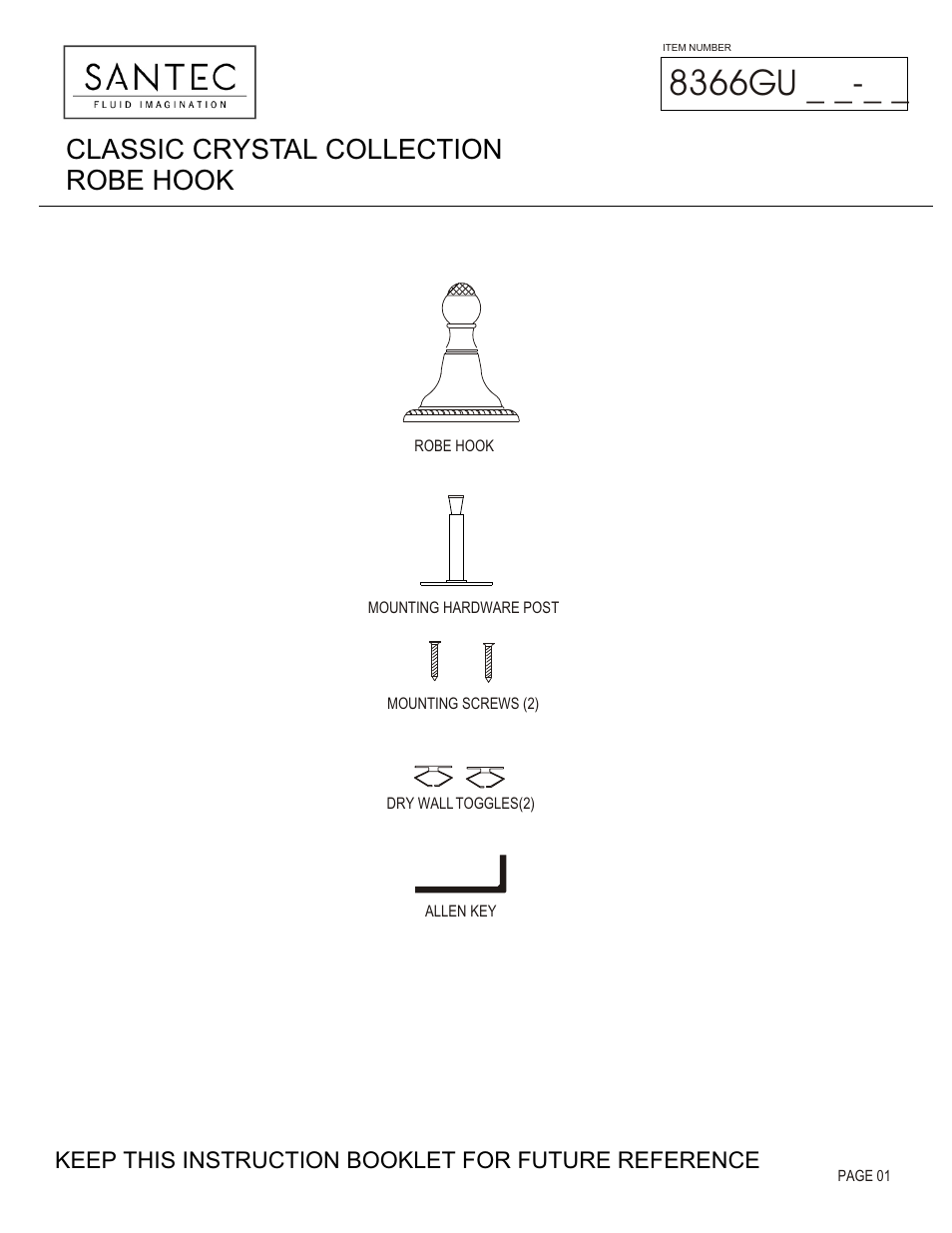 Santec 8366GU User Manual | 3 pages