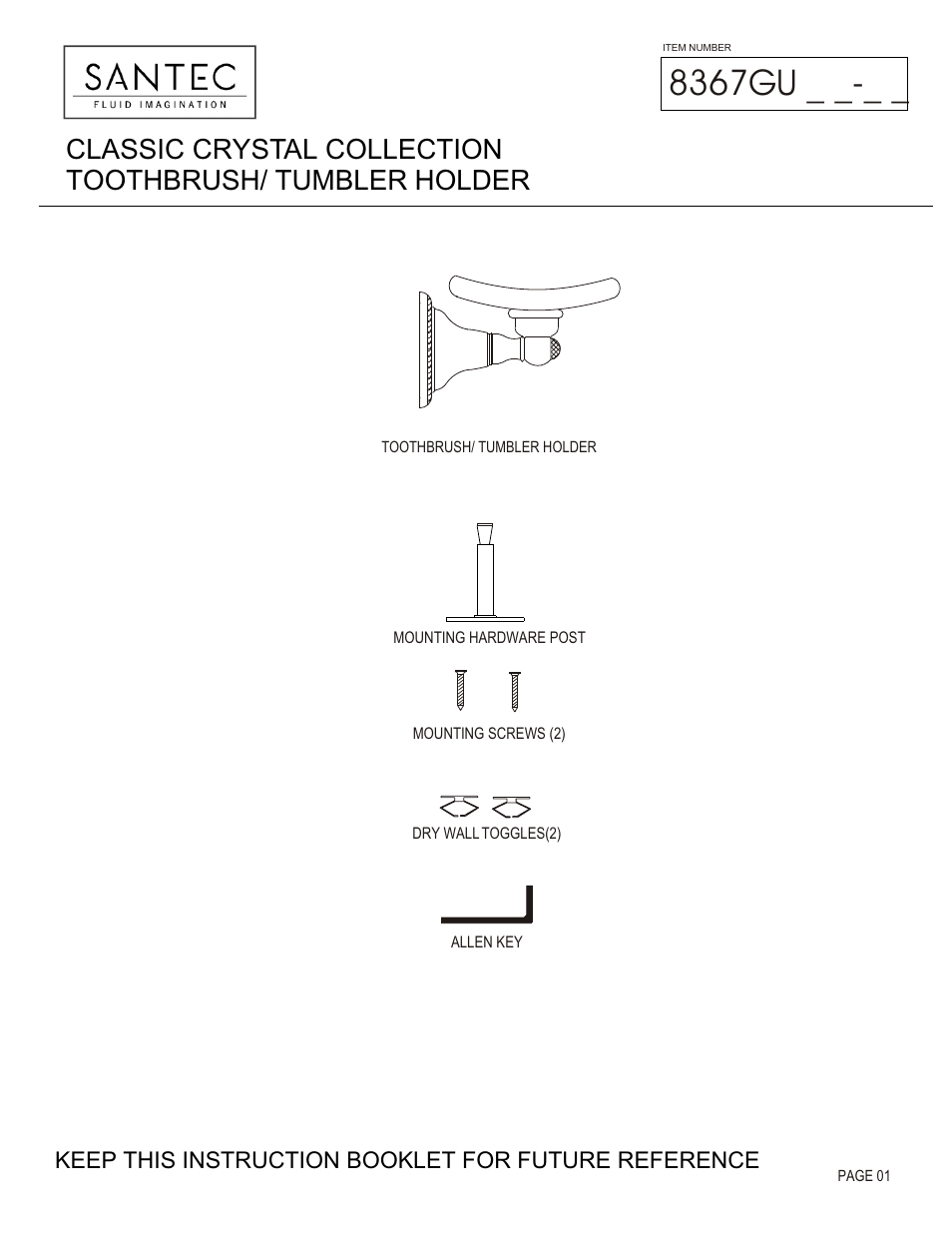 Santec 8367GU User Manual | 3 pages