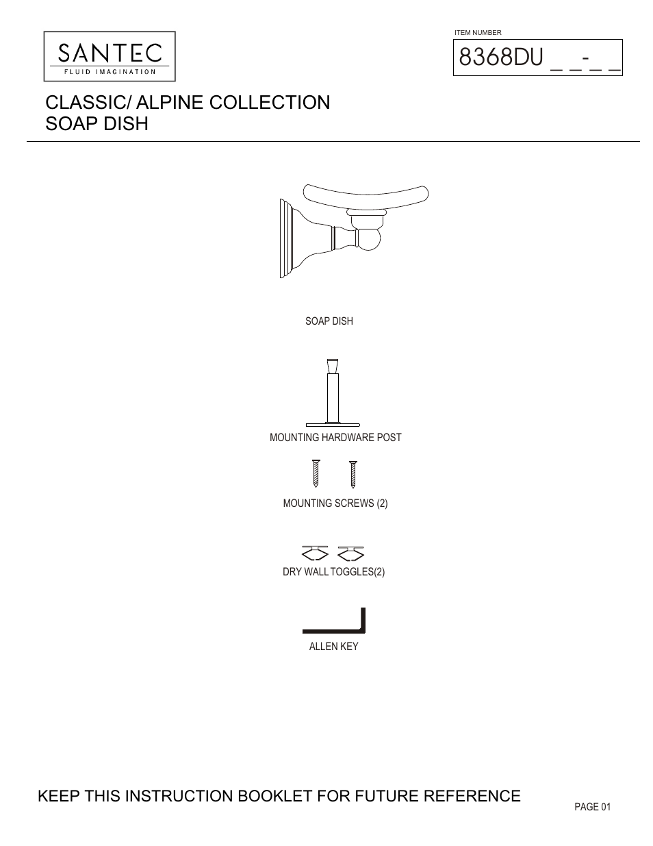 Santec 8368DU User Manual | 3 pages