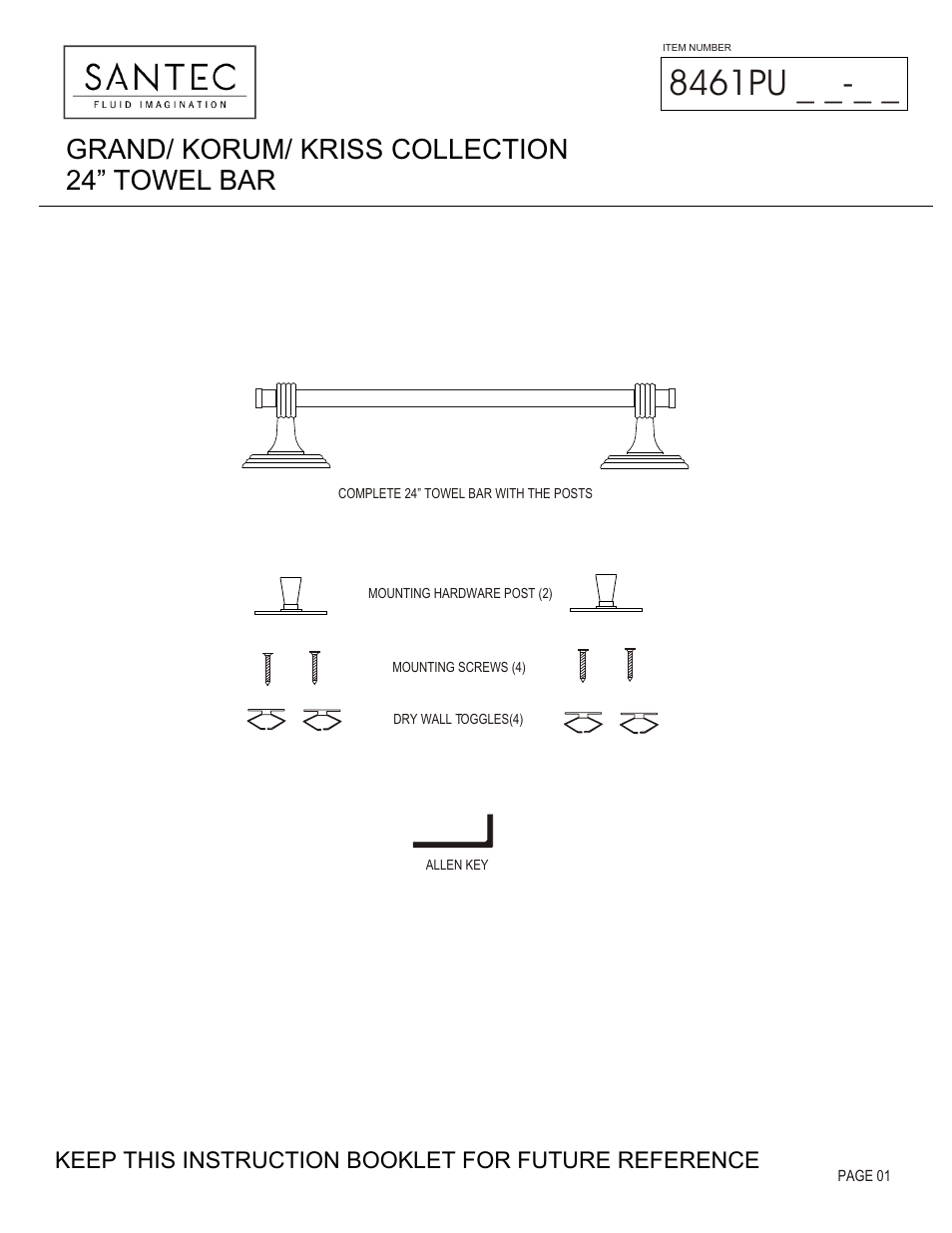 Santec 8461PU User Manual | 3 pages