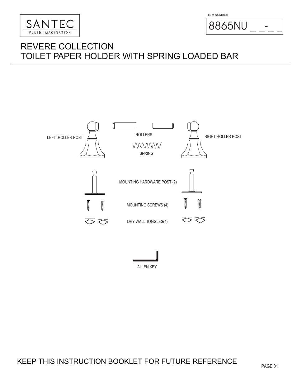 Santec 8865NU User Manual | 3 pages