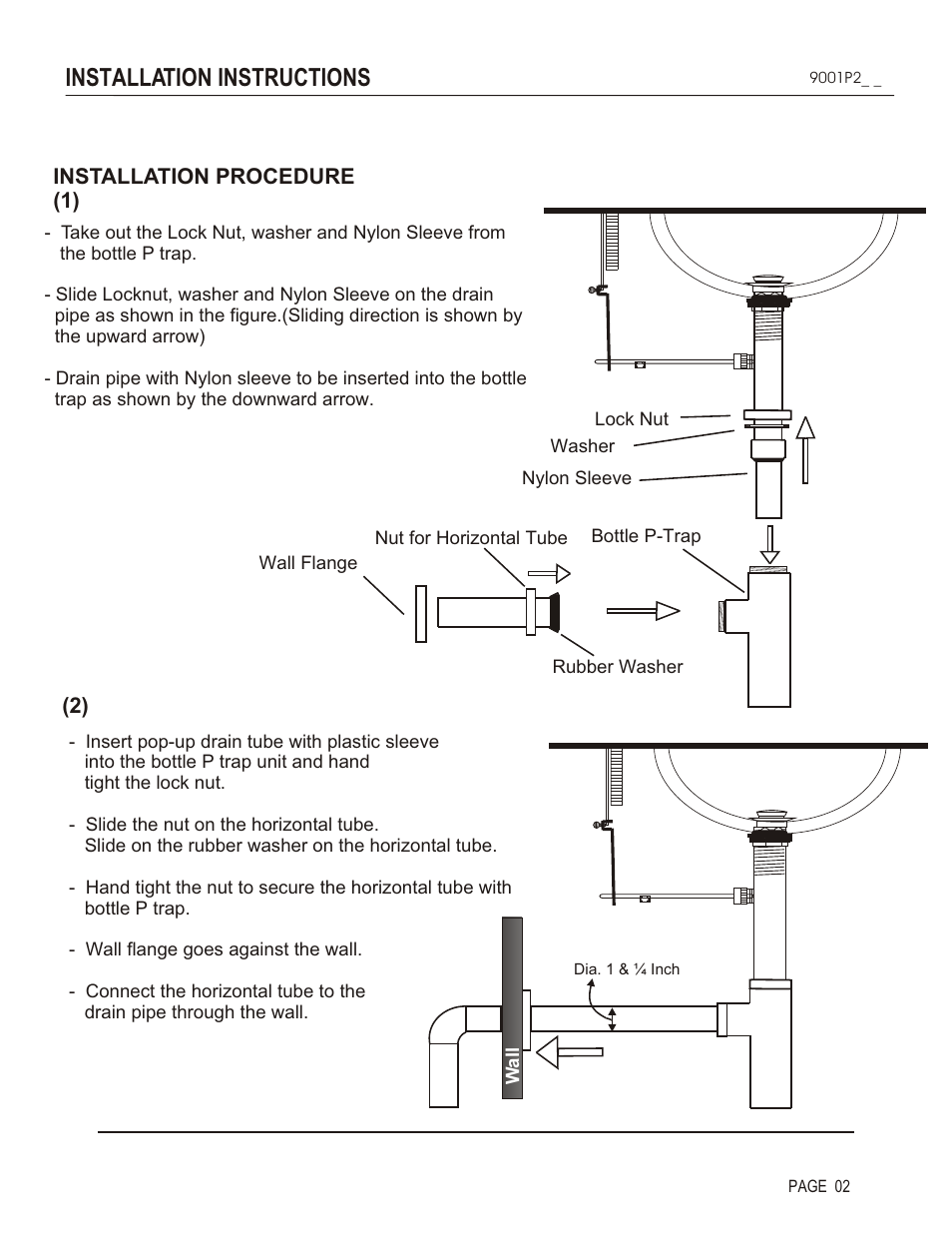 Installation instructions | Santec 9001P2 User Manual | Page 2 / 4