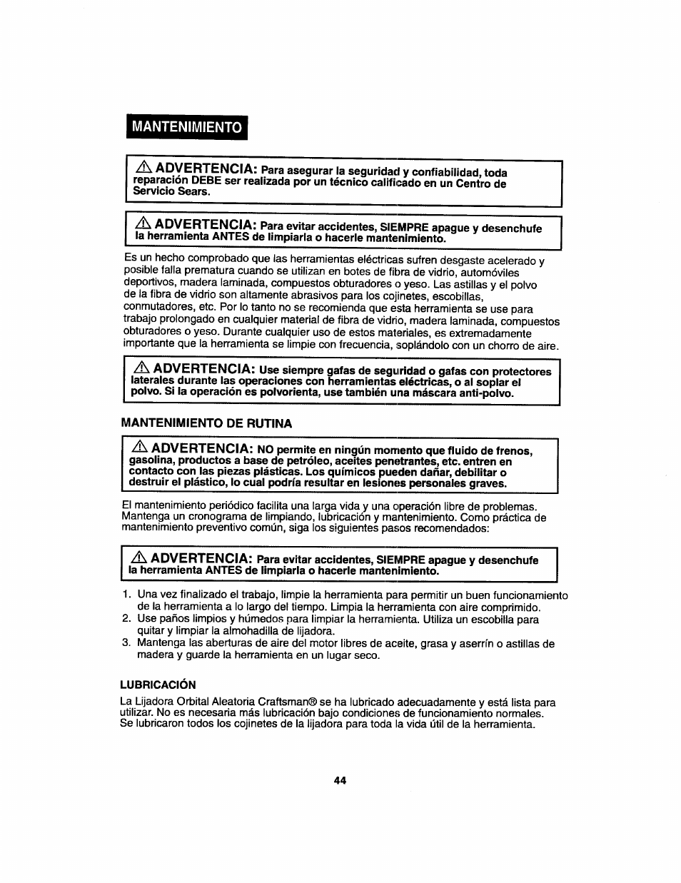 Craftsman 172.27673 User Manual | Page 45 / 52