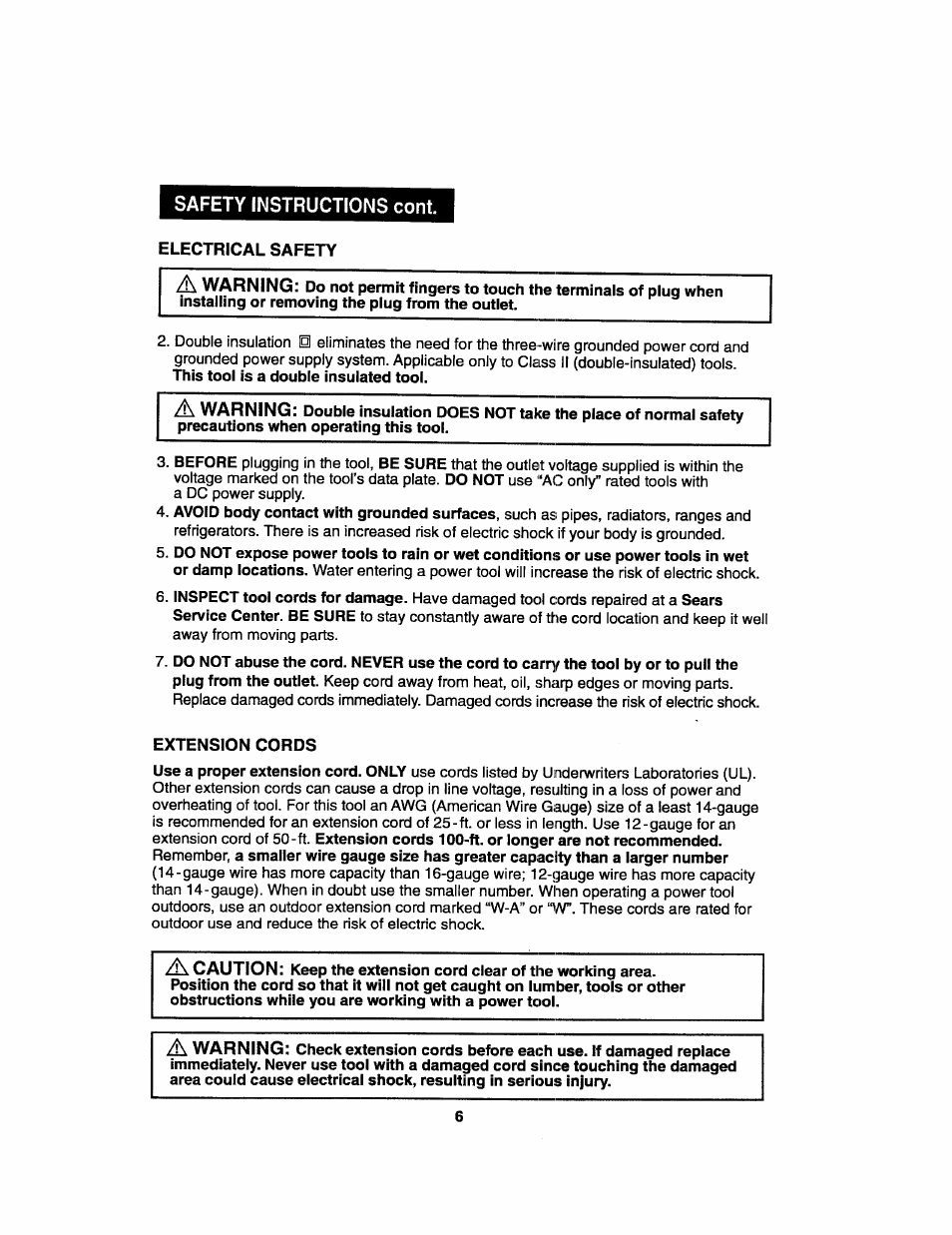 Craftsman 172.27673 User Manual | Page 6 / 52