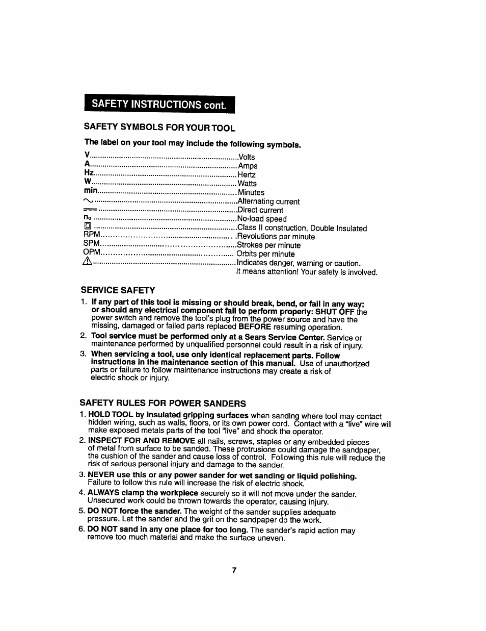 Craftsman 172.27673 User Manual | Page 7 / 52