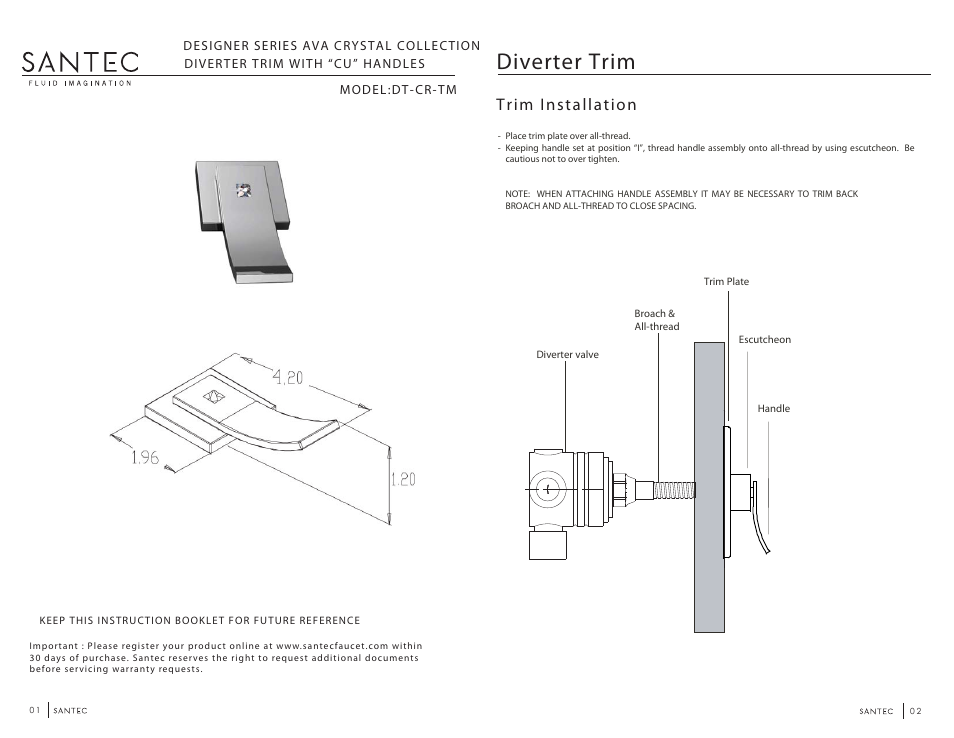 Santec DT-CR-TM User Manual | 2 pages