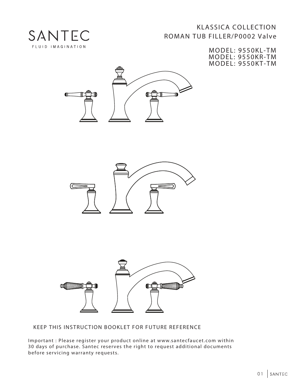 Santec 9550KT-TM User Manual | 8 pages