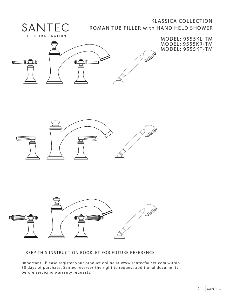Santec 9555KT-TM User Manual | 12 pages