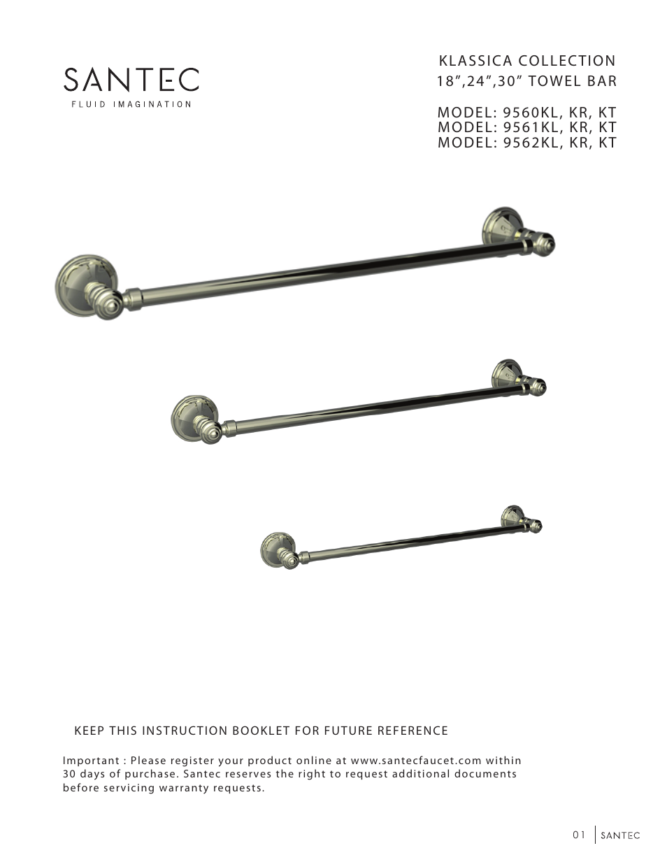 Santec 9562KT User Manual | 7 pages