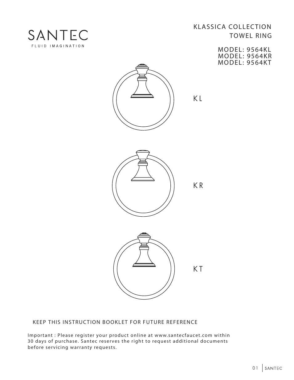 Santec 9564KT User Manual | 6 pages