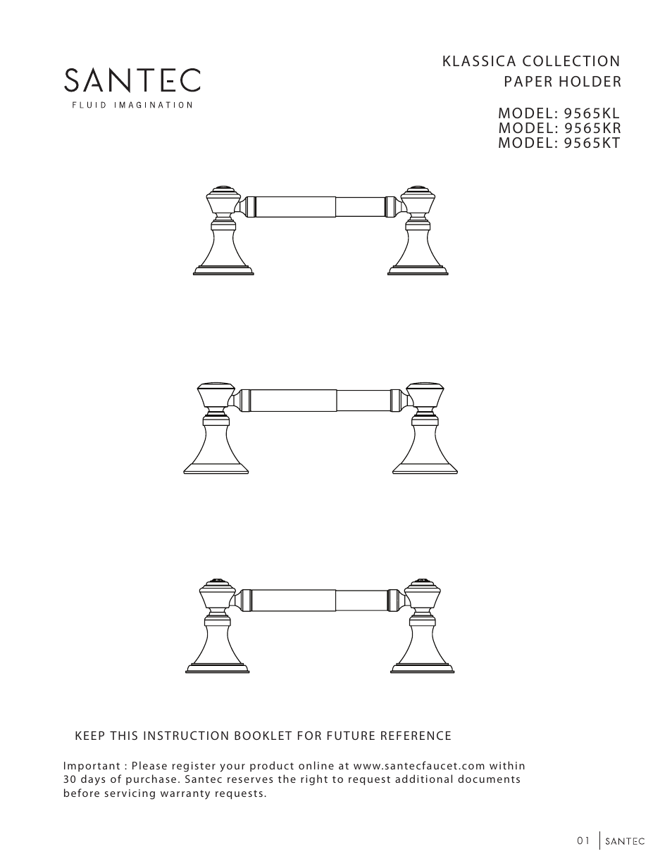 Santec 9565KT User Manual | 6 pages