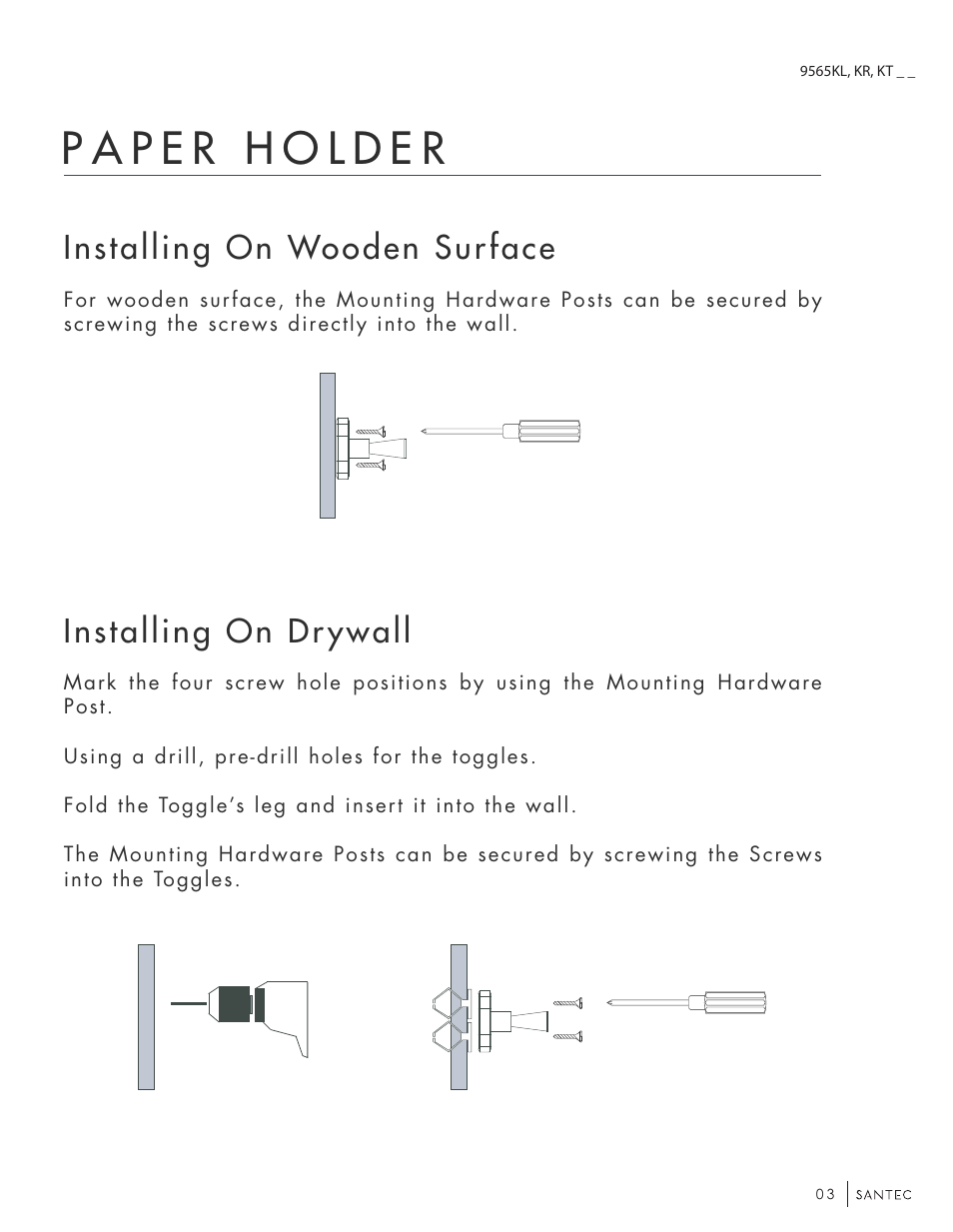 Santec 9565KT User Manual | Page 3 / 6