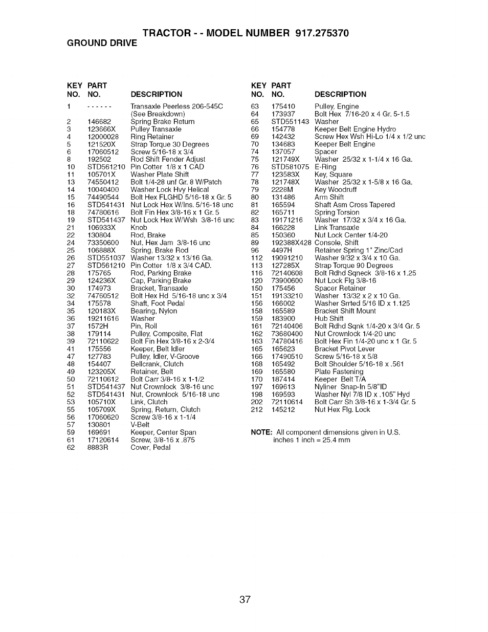 Ground drive | Craftsman 917.275370 User Manual | Page 37 / 56