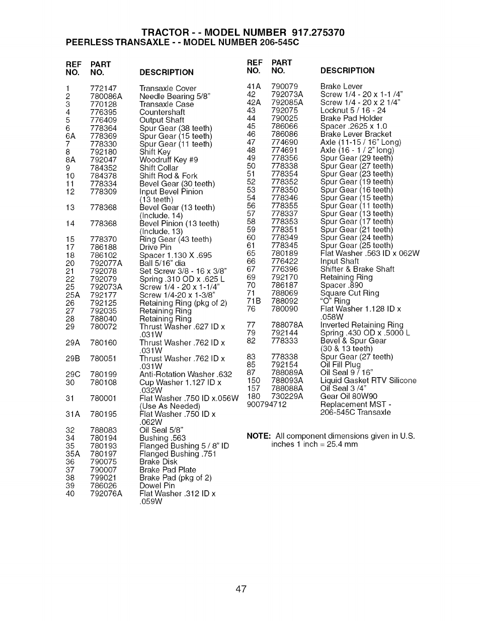 Craftsman 917.275370 User Manual | Page 47 / 56
