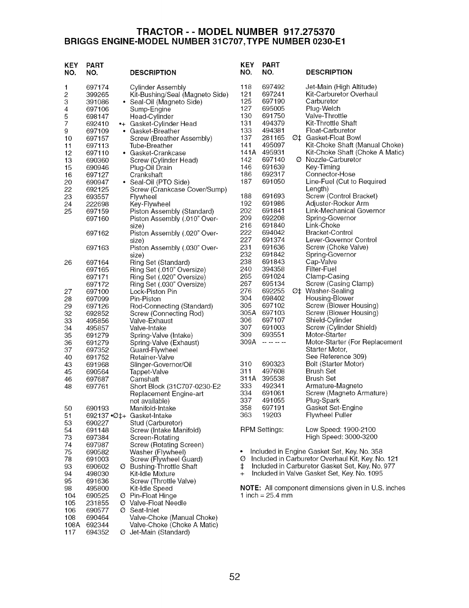 Craftsman 917.275370 User Manual | Page 52 / 56