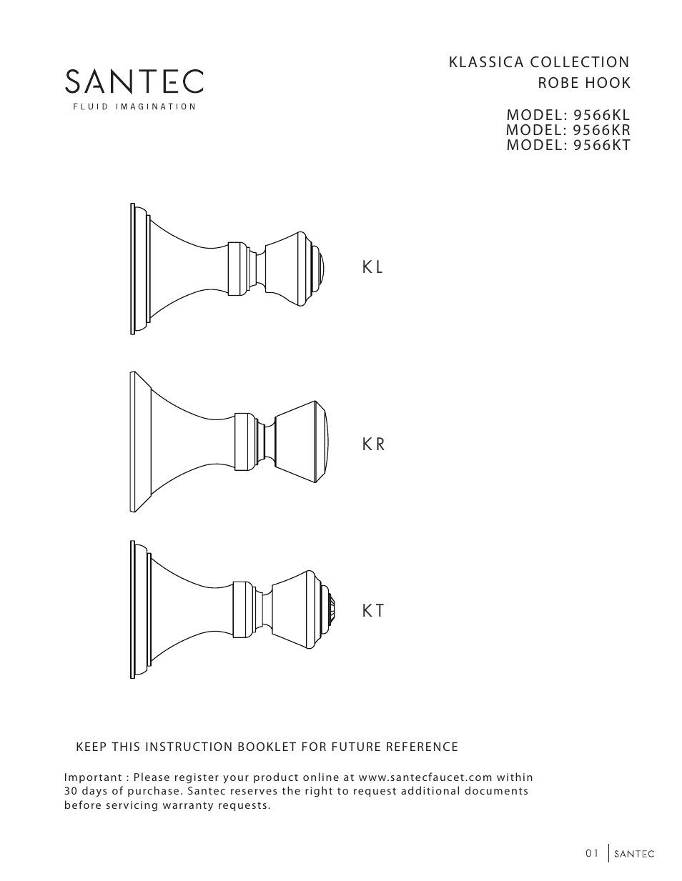 Santec 9566KT User Manual | 6 pages