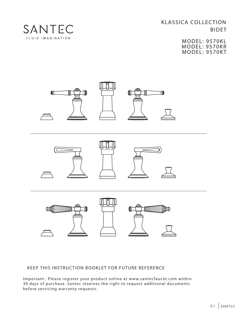 Santec 9570KT User Manual | 12 pages