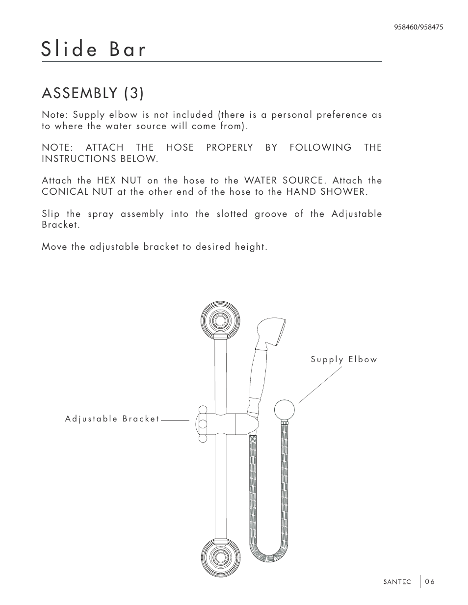 Assembly (3) | Santec 958475 User Manual | Page 6 / 8