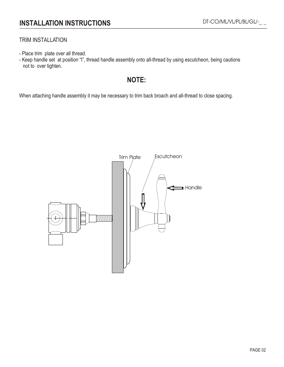 Installation instructions | Santec DT-BL User Manual | Page 2 / 3