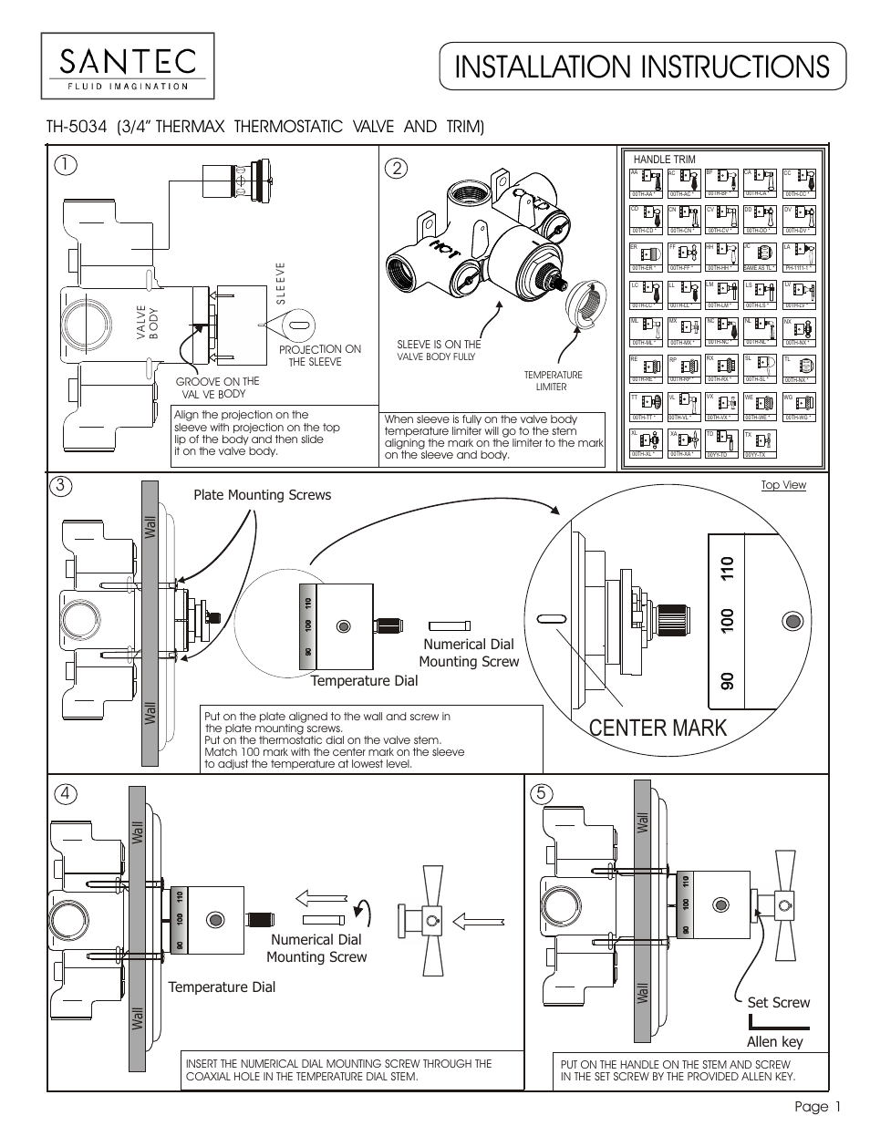 Santec TH-5034 User Manual | 2 pages