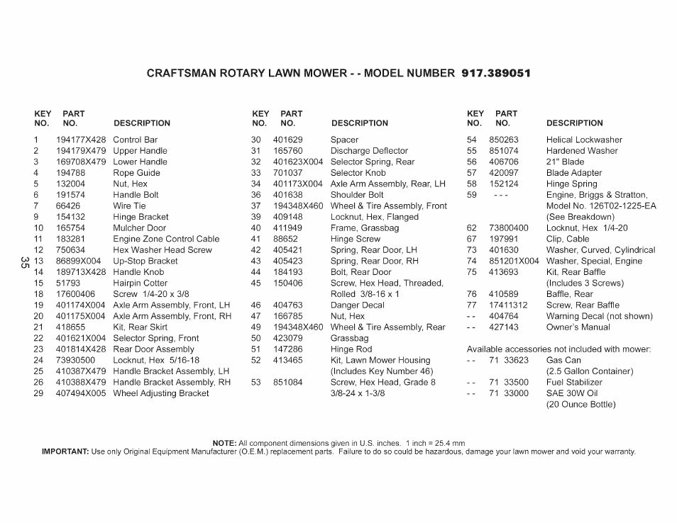 Craftsman 917.389051 User Manual | Page 35 / 44