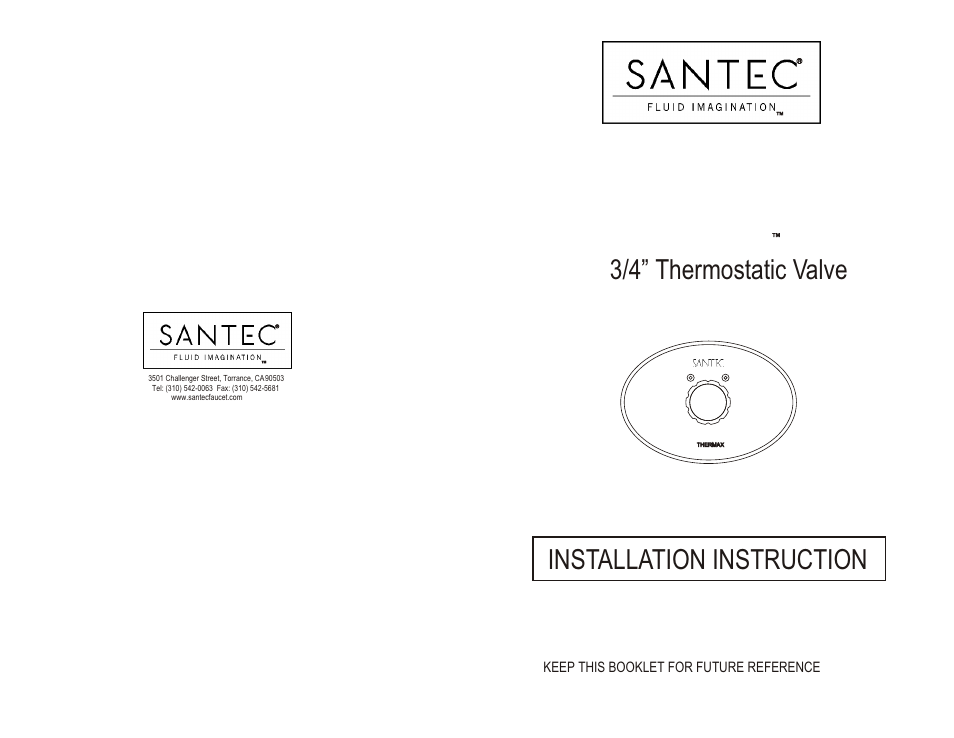 Santec Thermax rough User Manual | 4 pages