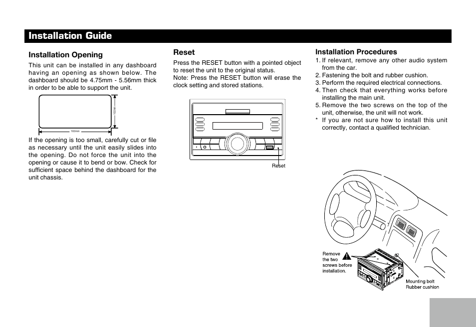 Installation guide | SAVV AVH-DDM101P User Manual | Page 13 / 16