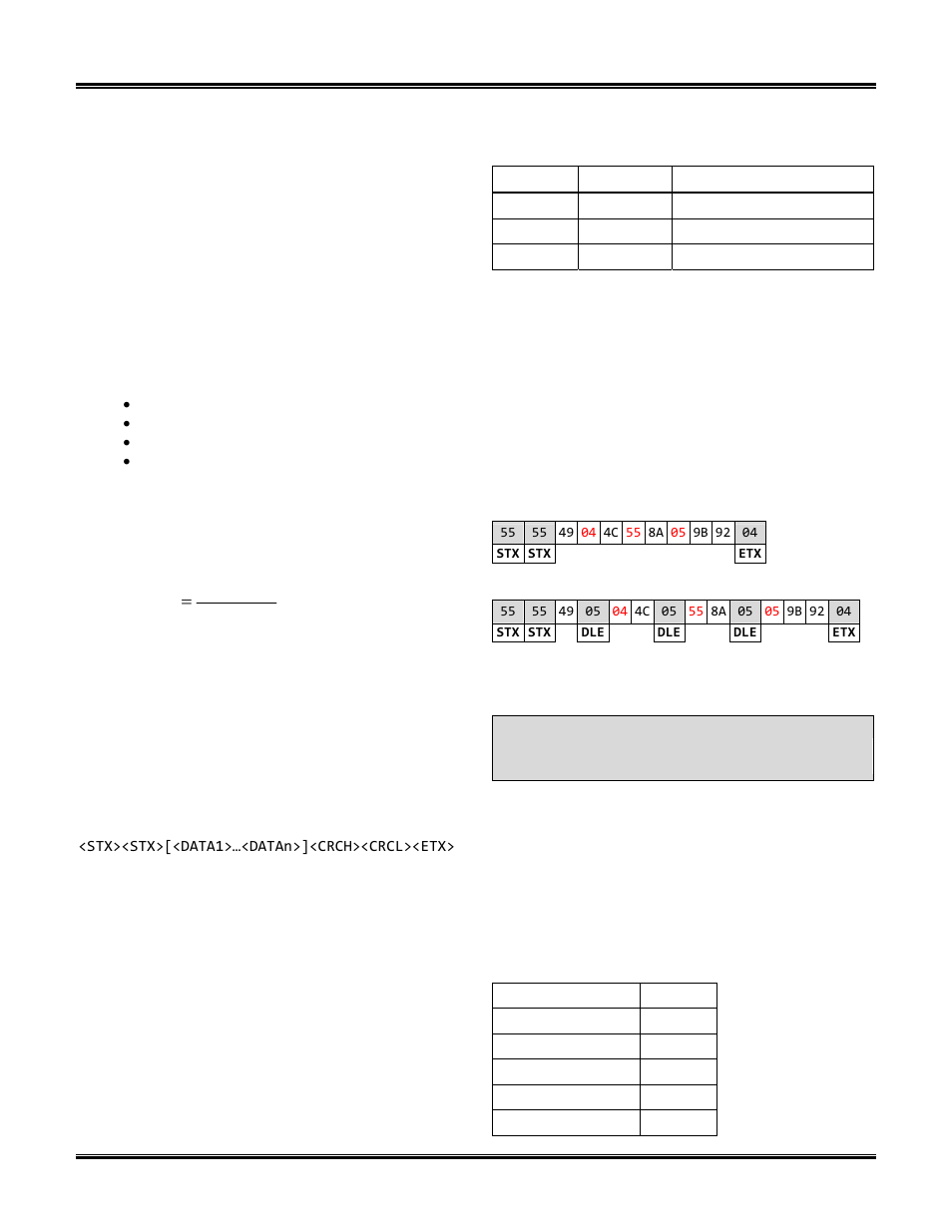 0 communication protocol, 1 uart settings, 2 packet format | 3 control characters, 4 crc, Communication protocol, Uart settings, Packet format, Control characters, Stn bootloader | ScanTool STN Bootloader User Manual | Page 4 / 12