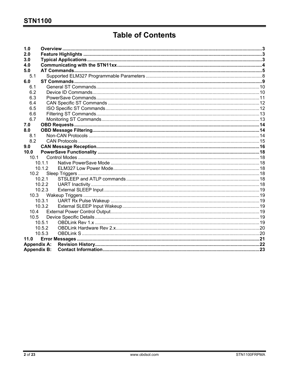 ScanTool STN1100 FRPM User Manual | Page 2 / 23