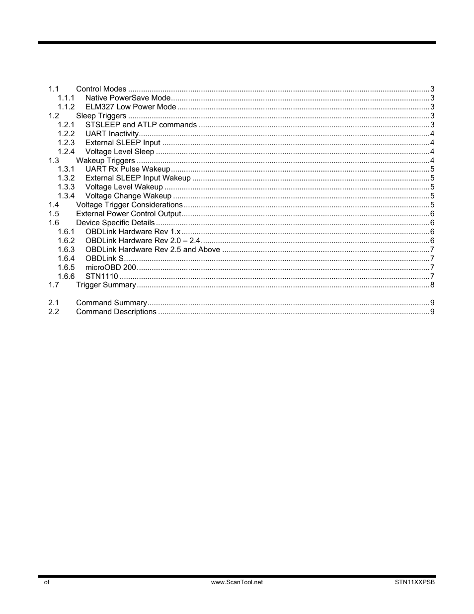 ScanTool STN11xx User Manual | Page 2 / 13
