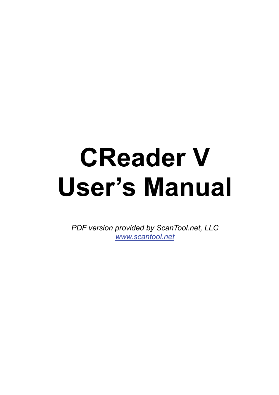 ScanTool Launch CReader User Manual | 47 pages