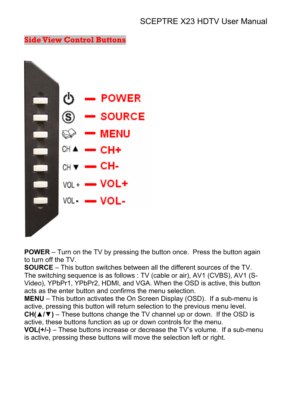 Sceptre X23RV-KOMODO User Manual | Page 12 / 111