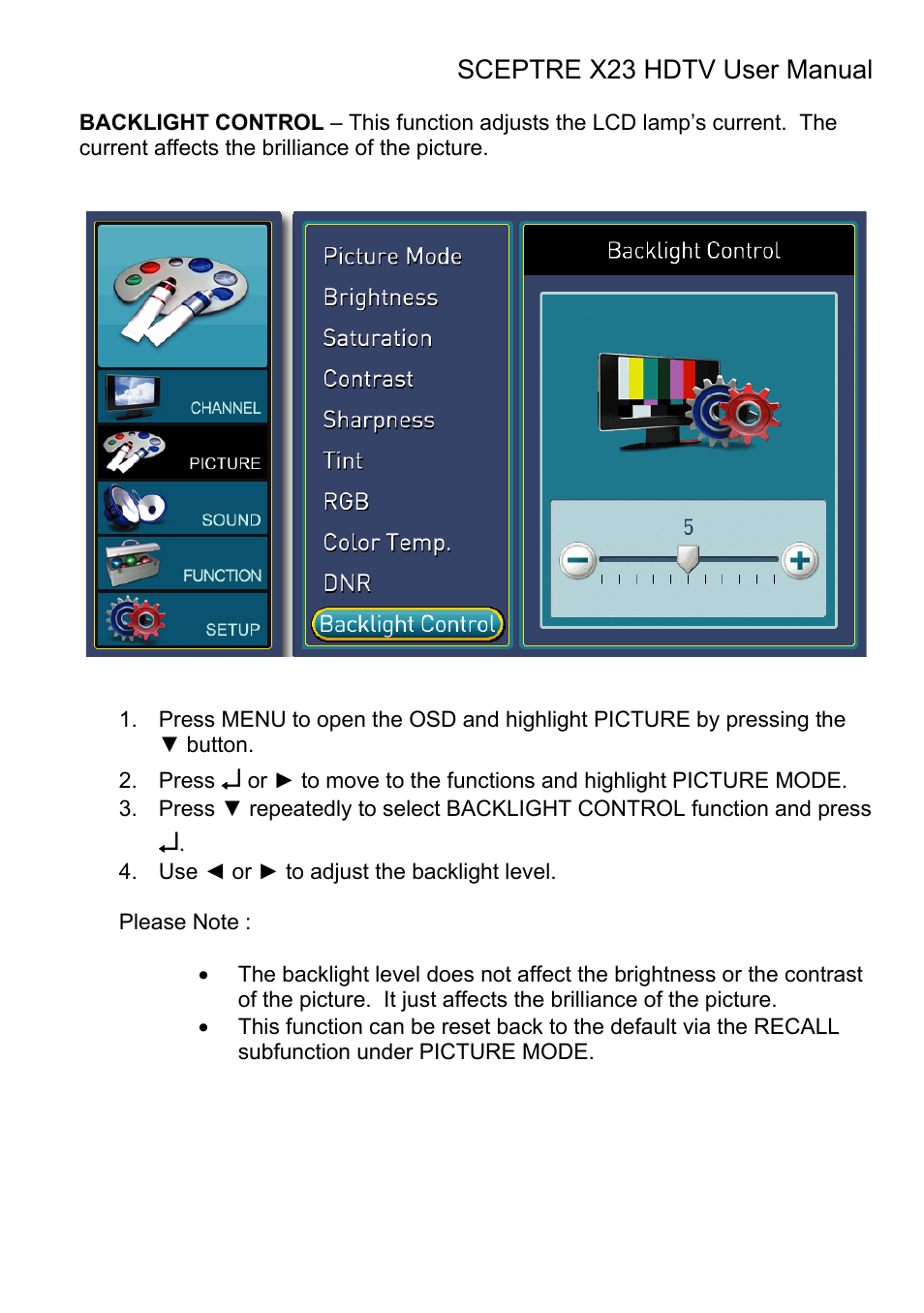 Sceptre X23RV-KOMODO User Manual | Page 61 / 111