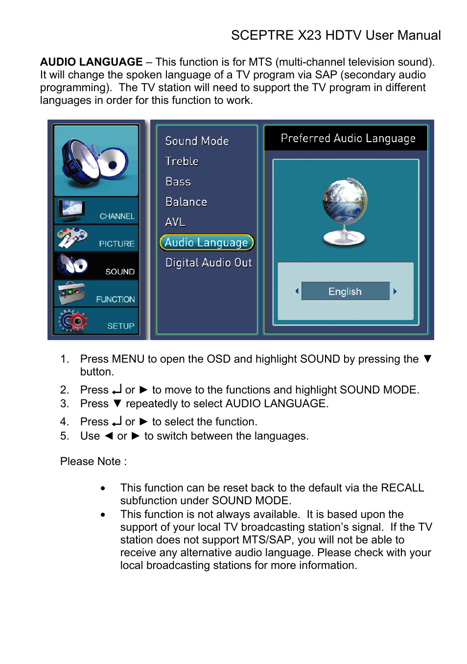 Sceptre X23RV-KOMODO User Manual | Page 67 / 111