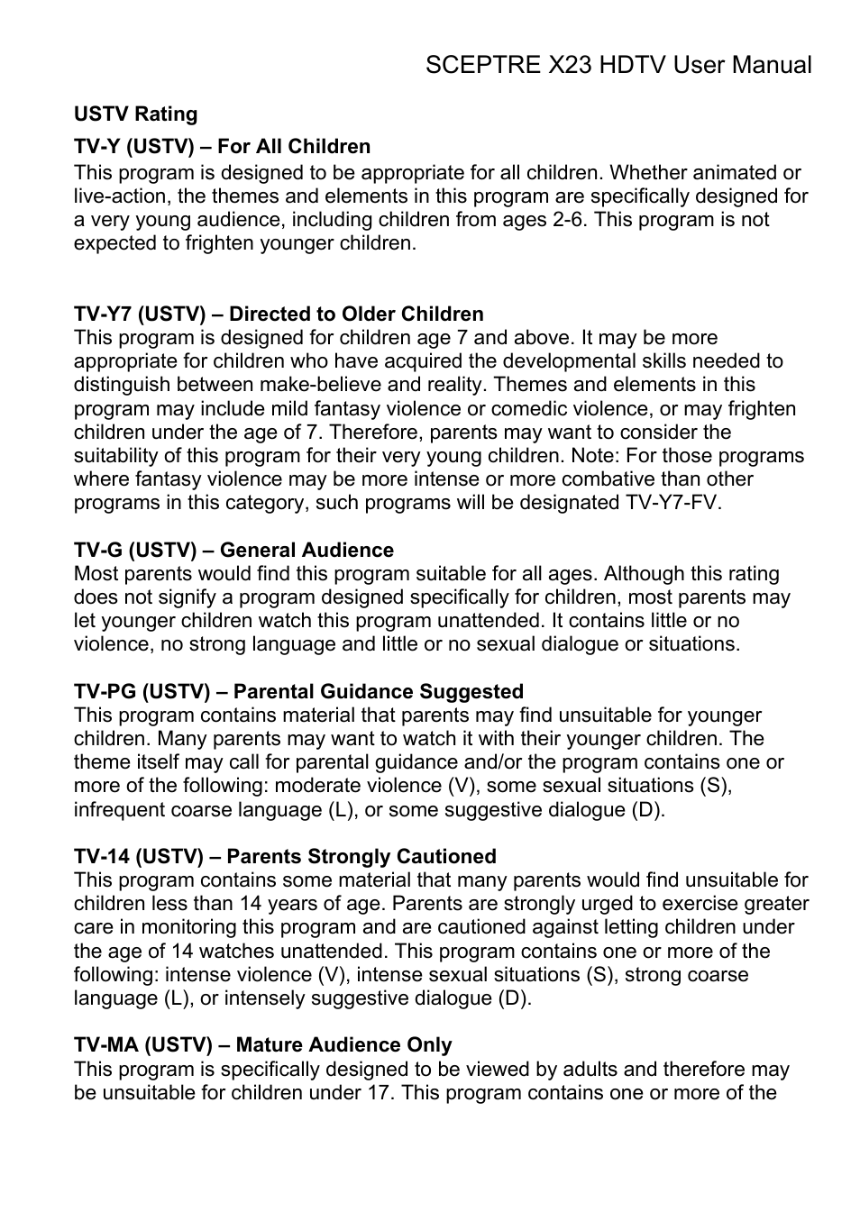 Sceptre X23RV-KOMODO User Manual | Page 97 / 111