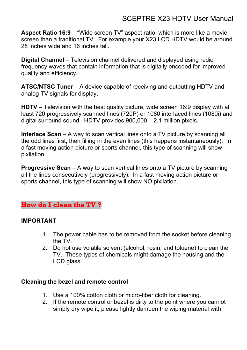 Sceptre X23RV-KOMODO User Manual | Page 99 / 111