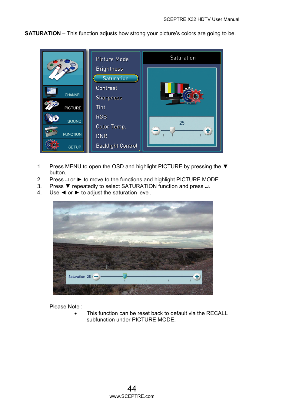 Sceptre X32BV-NAGA User Manual | Page 44 / 93
