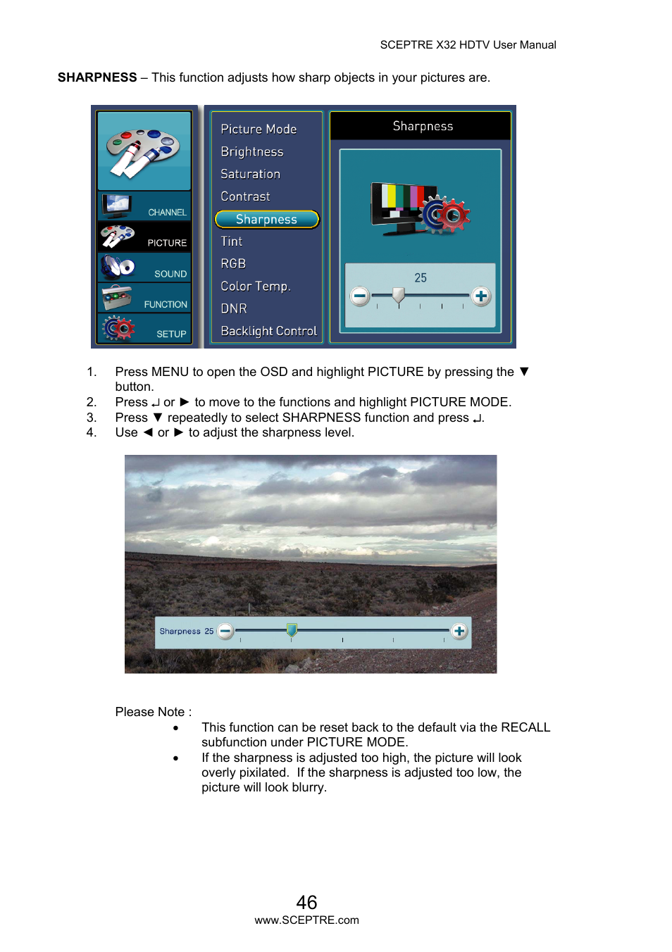 Sceptre X32BV-NAGA User Manual | Page 46 / 93