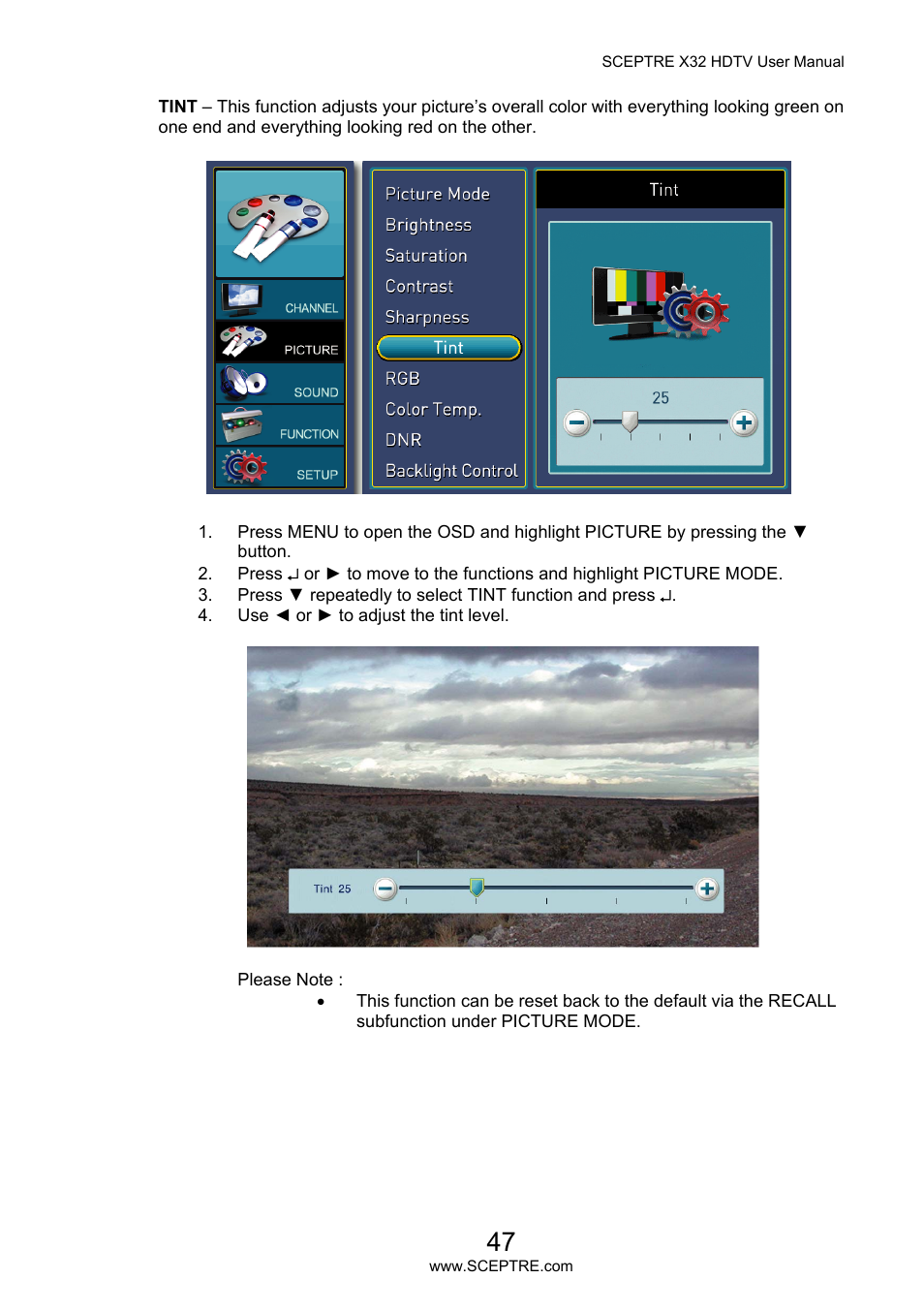 Sceptre X32BV-NAGA User Manual | Page 47 / 93