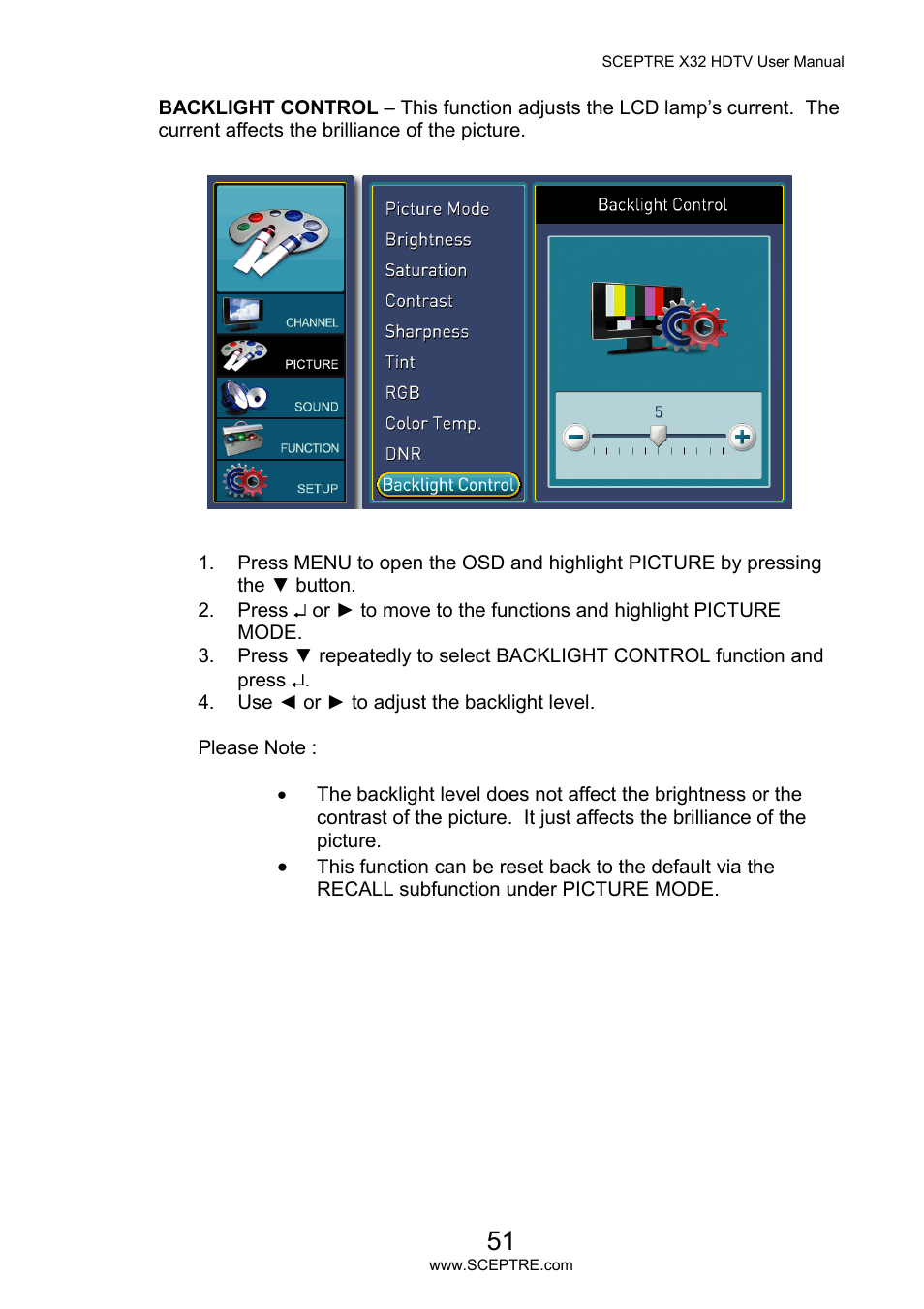 Sceptre X32BV-NAGA User Manual | Page 51 / 93