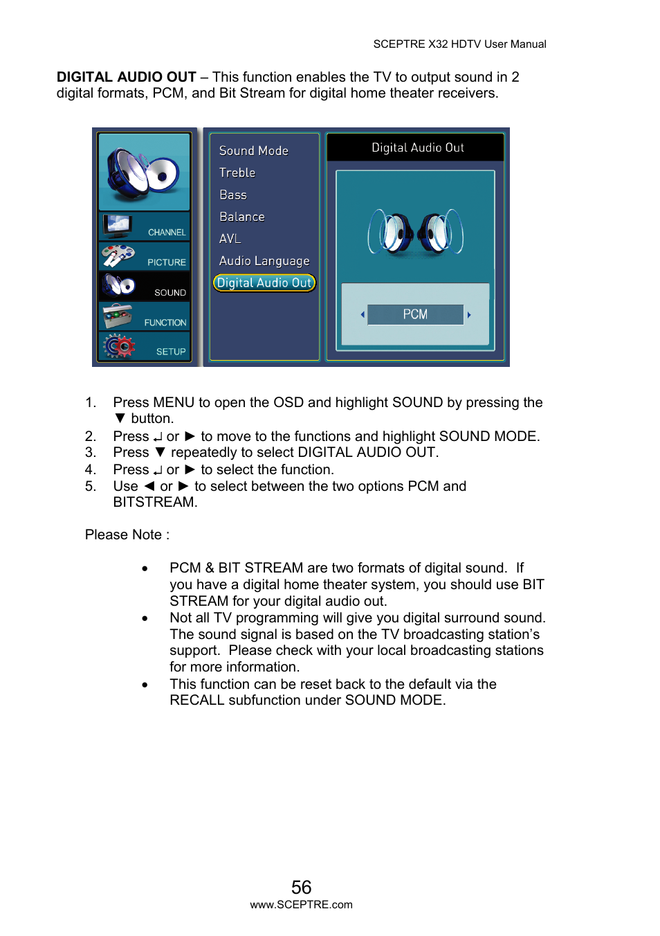 Sceptre X32BV-NAGA User Manual | Page 56 / 93
