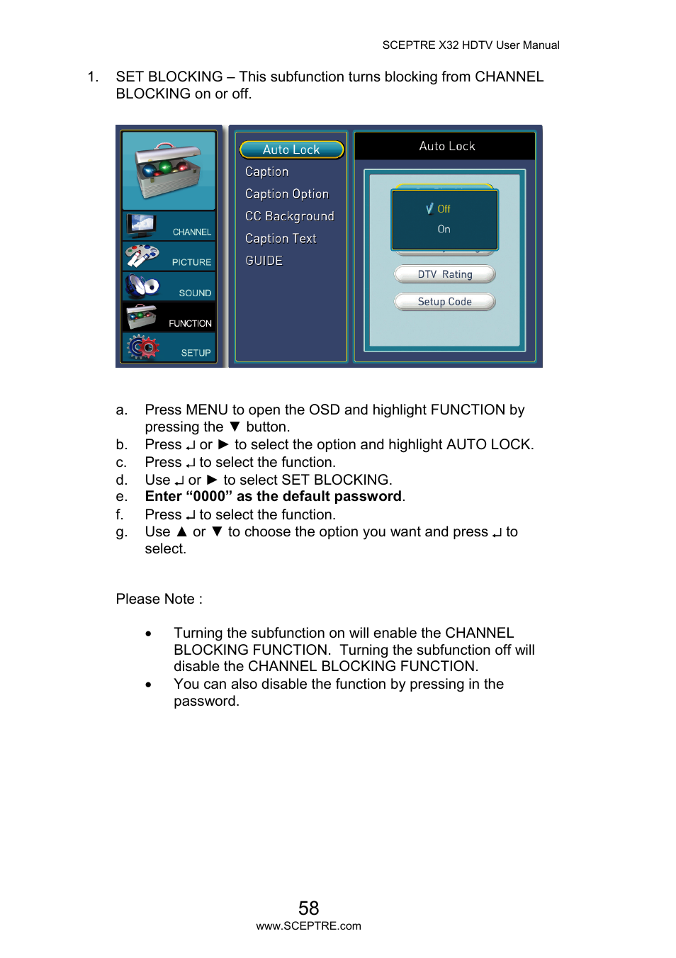 Sceptre X32BV-NAGA User Manual | Page 58 / 93
