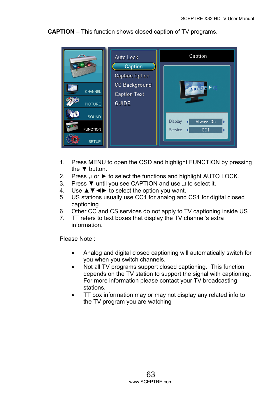 Sceptre X32BV-NAGA User Manual | Page 63 / 93