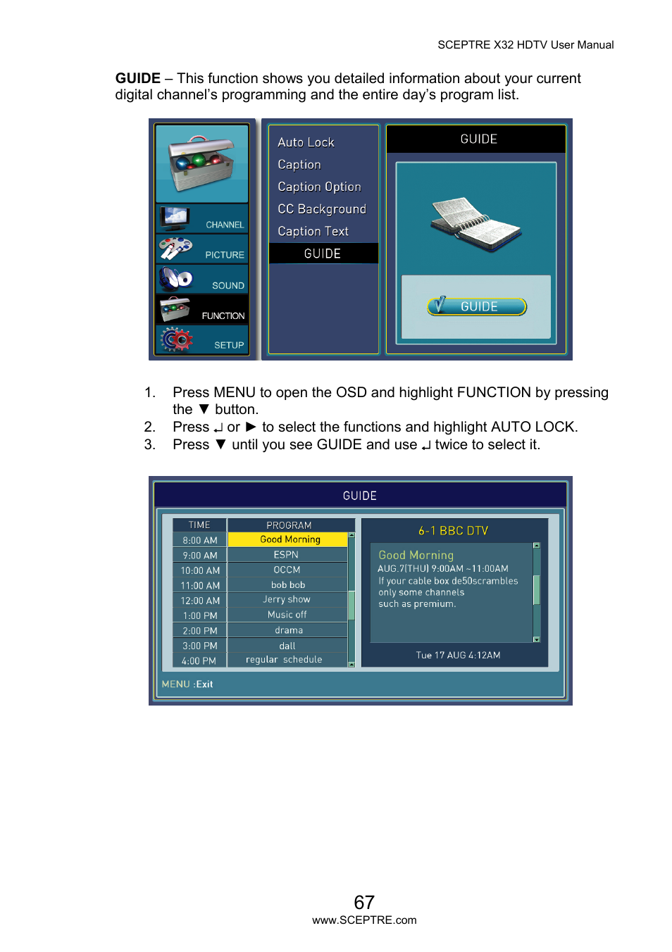 Sceptre X32BV-NAGA User Manual | Page 67 / 93