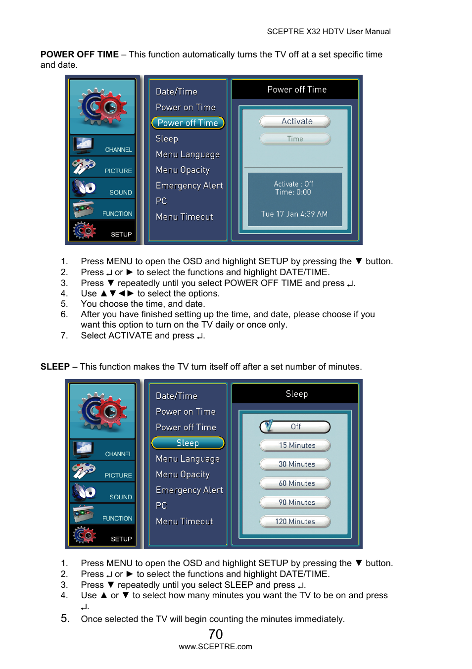 Sceptre X32BV-NAGA User Manual | Page 70 / 93