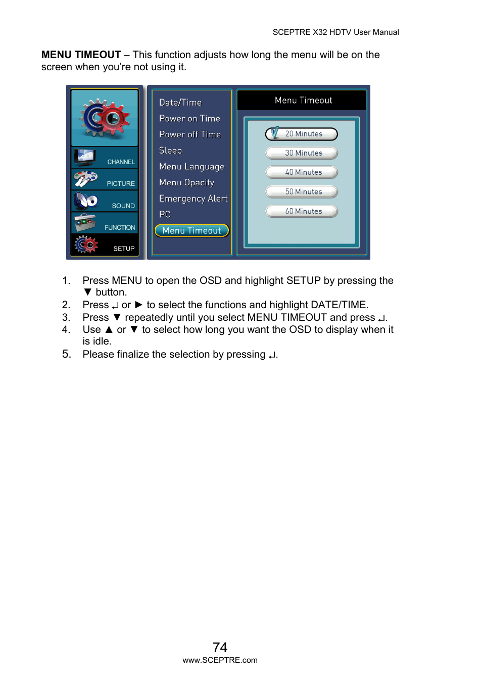 Sceptre X32BV-NAGA User Manual | Page 74 / 93