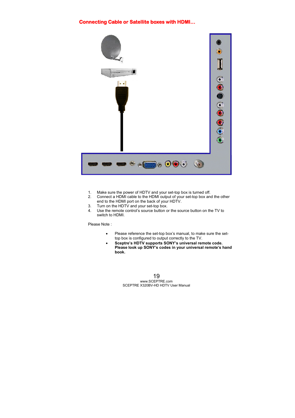 Sceptre X320BV-HD User Manual | Page 19 / 55
