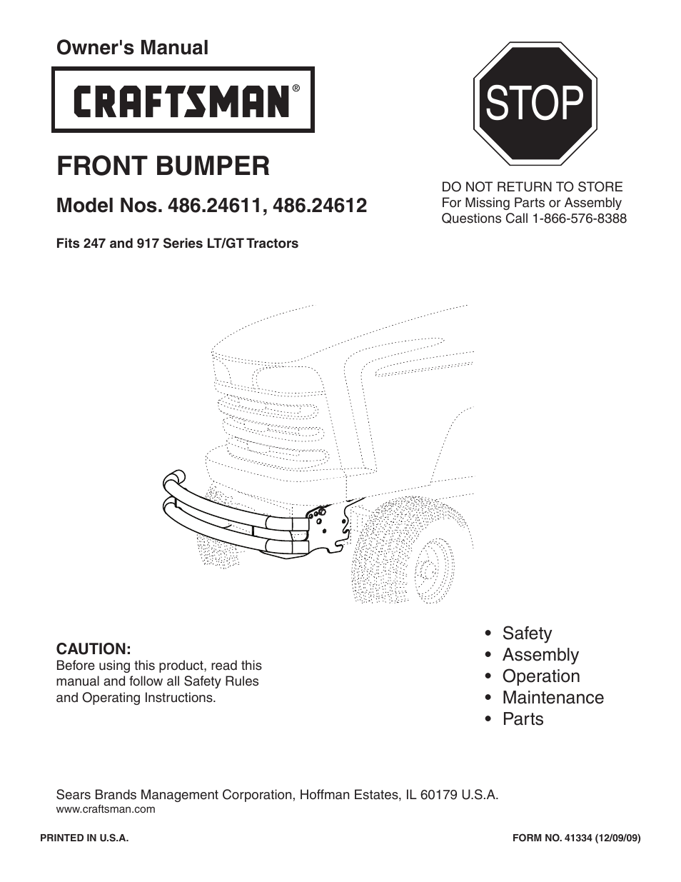 Craftsman 486.24612 User Manual | 12 pages